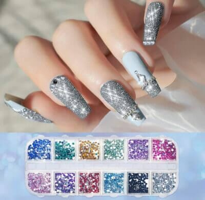 Skymore Nagelset mit UV Lampe 8 Farben & 6W UV Lampe. Ideal für Gelnägel, einfache Anwendung zuhause.