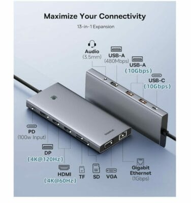 Baseus USB C Docking Station für 3 Monitore