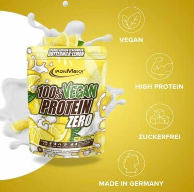 Iron Maxx Vegan Protein Zero Eiweißpulver Buttermilch Lemon