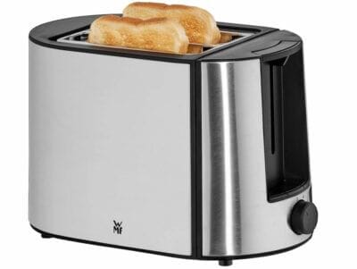 WMF Bueno Pro Toaster: 2-Scheiben, 6 Bräunungsstufen, Brötchenaufsatz. Stilvoll in Edelstahl, 870 W Leistung.