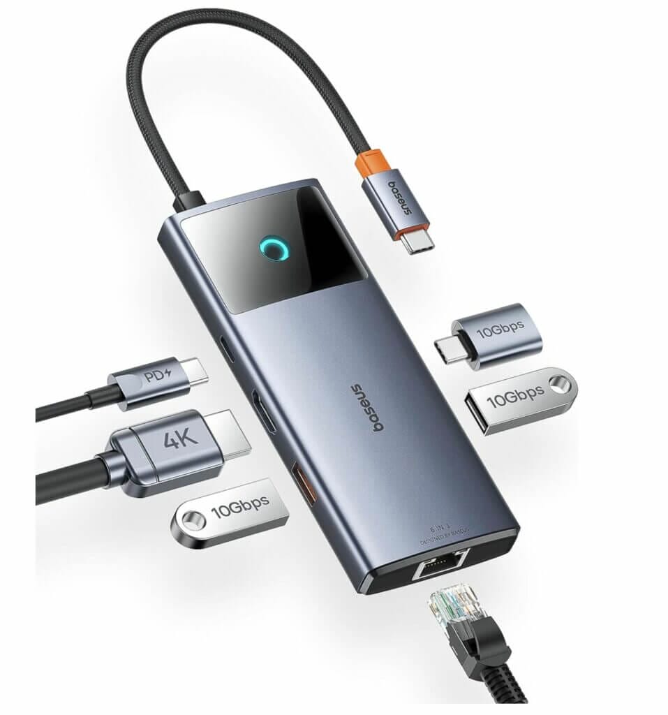 Baseus USB C Hub 6-in-1 Docking Station – 20% Rabatt