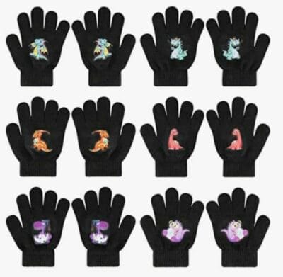 QKURT Handschuhe für Kinder 6-Paar mit tollen Motiven