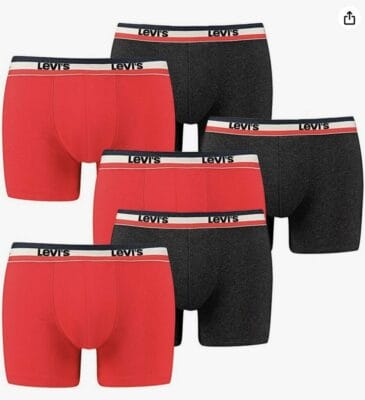 Levis Boxershorts für Herren Boxer Brief Unterhosen im 6er Pack