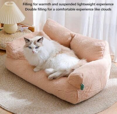 kuscheliges Sofa mit Katze