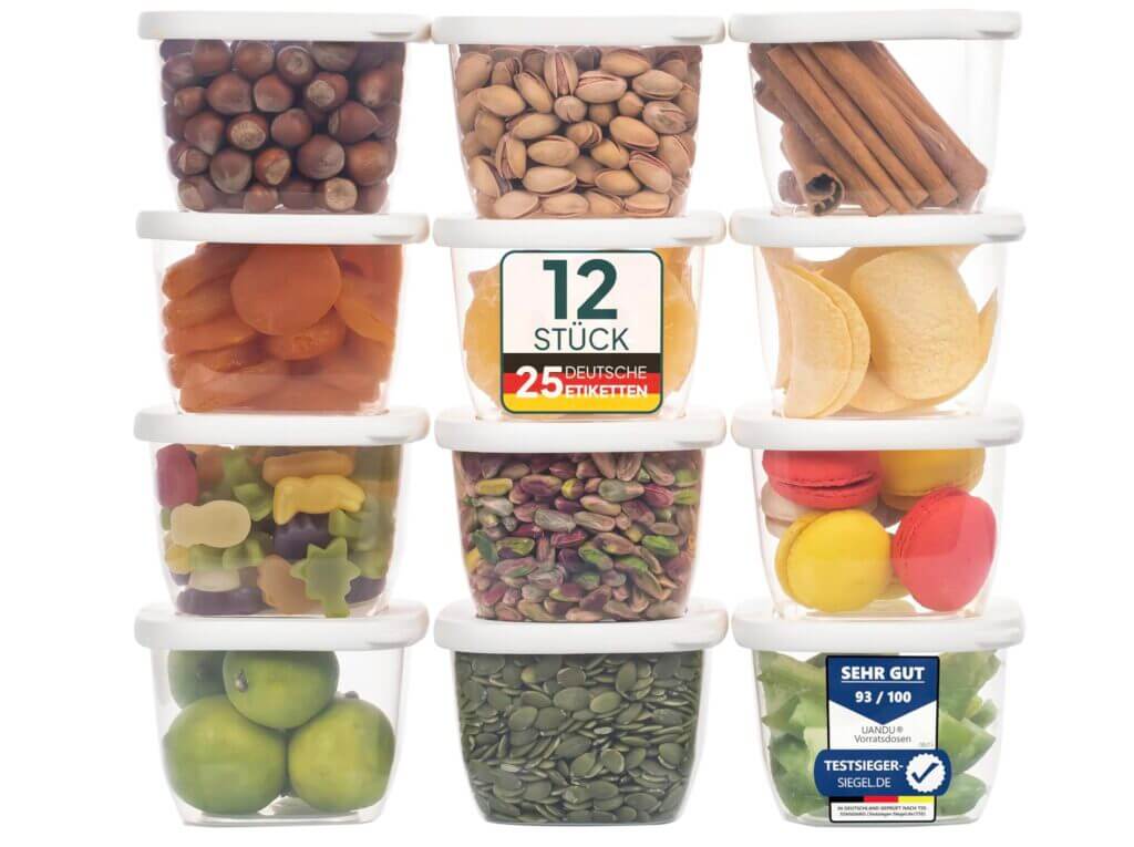 12er Set uandu Vorratsdosen – 43% Rabatt