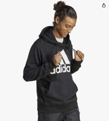 Adidas Essentials French Terry Hoodie: Großes Logo, Sweatshirt, komfortabel, für Herren, 1er Pack.