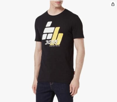 BOSS Herren T-Shirt mit Black Print: 100% Baumwolle, stilvoll und komfortabel. Perfekt für jeden Anlass.