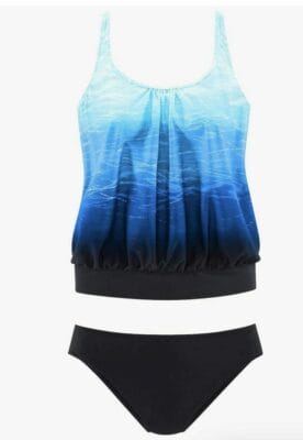 Tankini Damen Bauchweg: Stilvoller Badeanzug für große Größen mit Push-up und Blumenmuster. Perfekt für den Sommer!