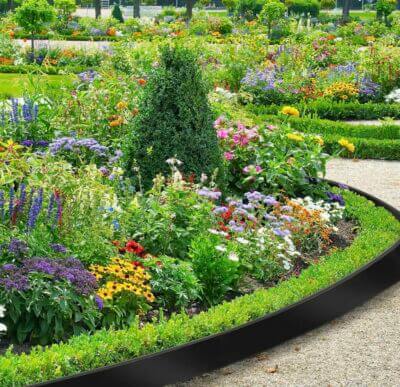 Cecaylie Metall Rasenkante - Elegante Gartenbegrenzung, 10m Länge, 18cm Höhe, langlebig und einfach zu installieren.