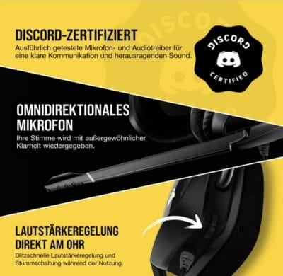 Corsair Void Elite RGB USB Headset: 7.1 Surround Sound, iCUE Beleuchtung, Komfort für Gamer auf allen Plattformen.