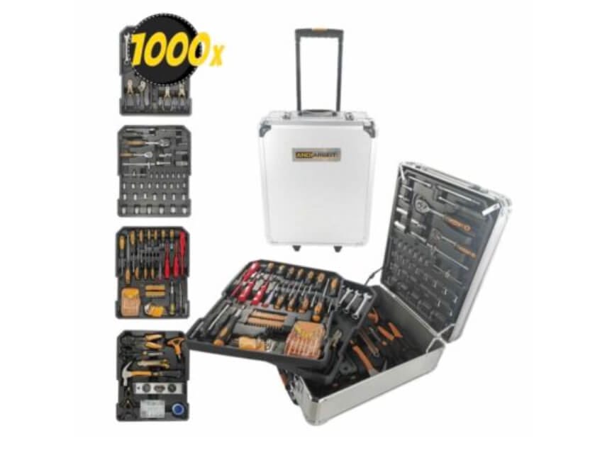 ANDIARBEIT® Werkzeugkoffer Trolley 1000 Teile – nur 79,99 €