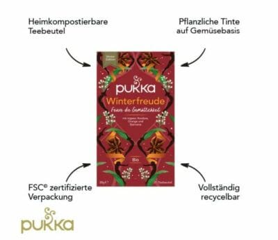 Für Winterfreude: Pukka Bio-Tee mit Ingwer, Zimt, Nelken & Orange - Limited Edition, 4er Pack.