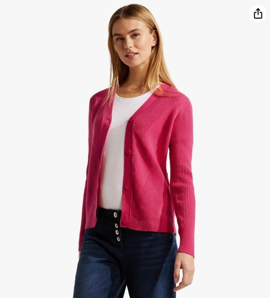 Cecil Damen Strickjacke Cosy Coral Melange – 39% Rabatt