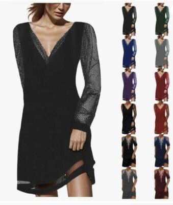 Glitzer Kleid Damen: Elegantes Spitzenkleid für besondere Anlässe. Bestelle jetzt für Glamour pur!