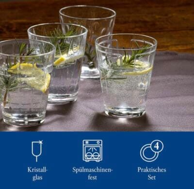 Stilvolles Wasserglas-Set: Modernes Design, Kristallglas, vielseitig einsetzbar, spülmaschinenfest, von Villeroy & Boch.