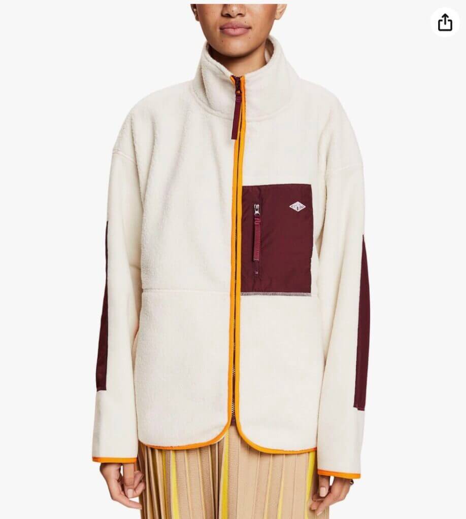 ESPRIT Fleecejacke Colorblock-Design – 40% Rabatt