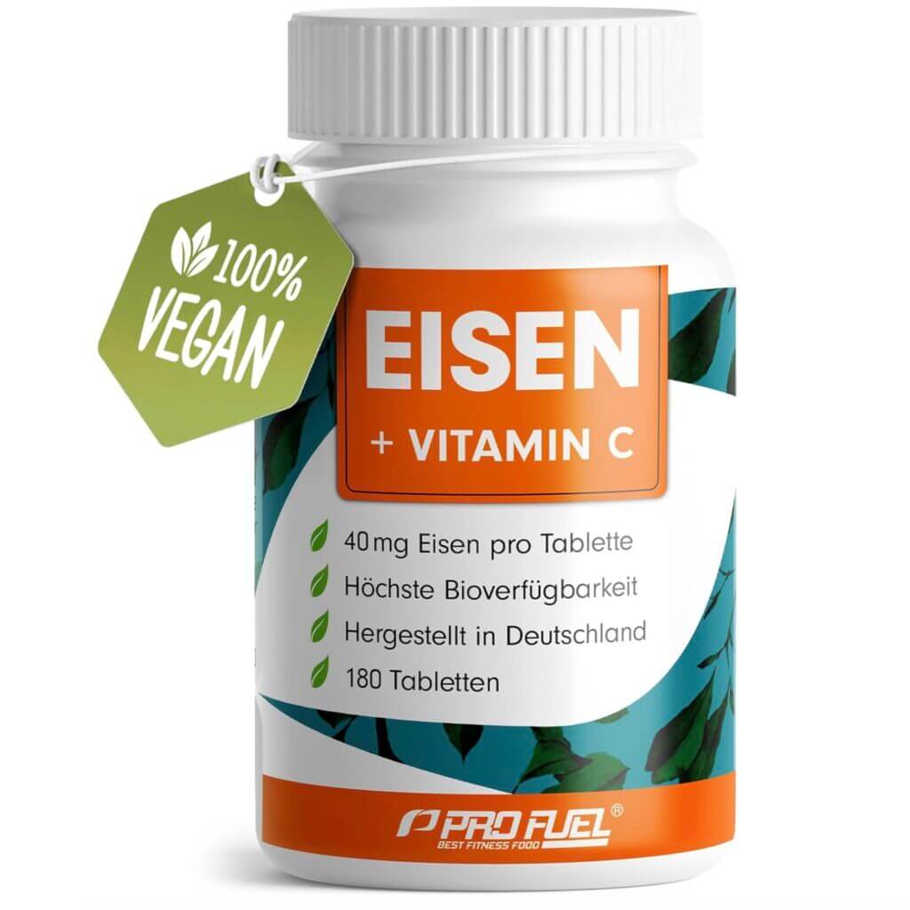 Eisentabletten 180 x Eisen + Vitamin C – 35% Rabatt
