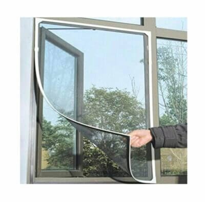 Effektiver Insektenschutz: Zuschneidbares Fliegengitter für Fenster bis 130x150cm. Einfache Montage, starkes Klettband.