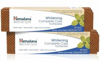 Himalaya Botanique Whitening Toothpaste: Natürlich aufhellen mit Bromelain, Neem, Granatapfel. Ohne Fluorid, SLS. Frischer Minzatem.