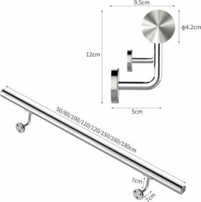 Izrielar 50cm Edelstahl Handlauf Maße 