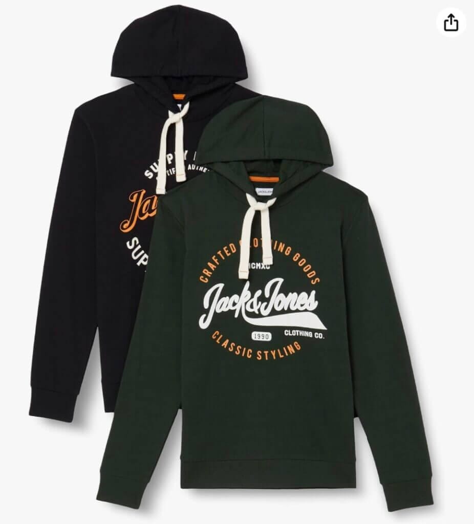 JACK & JONES Herren Kapuzenpullover 2 Stück – 52% Rabatt