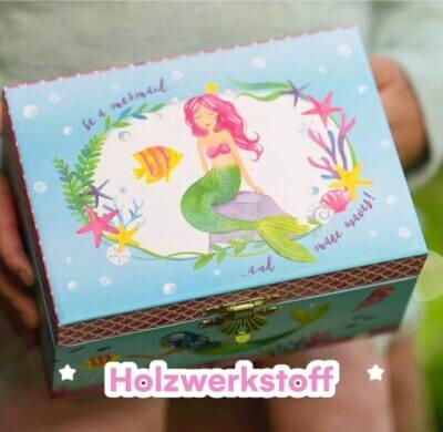 Jewelkeeper Schmuckkästchen mit Meerjungfrau: Musikalisch, kreativitätsfördernd, sicher. Perfektes Geschenk für Mädchen, erfüllt höchste Standards.