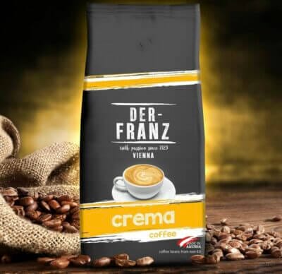 Der-Franz Crema Kaffee: Genieße vollmundigen Geschmack. Frisch geröstete ganze Bohne für unvergleichlichen Kaffeegenuss!
