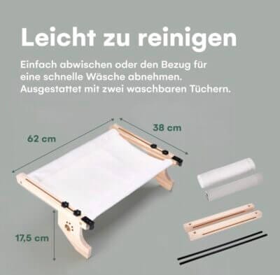 Katzen Hängematte fürs Fenster: Bequemer Sonnenplatz ohne Bohren. Stabil, langlebig und einfach zu installieren.