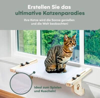 Katzen Hängematte Fenster: Bequemer Ruheplatz ohne Bohren. Stabil, langlebig und einfach zu installieren.
