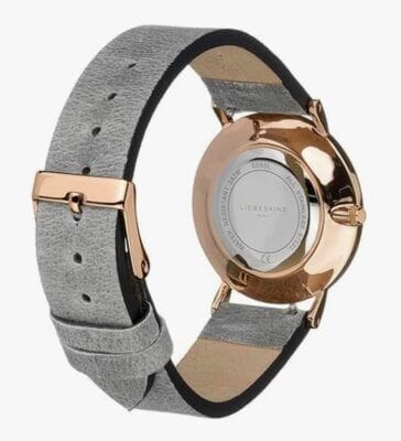 Elegante Liebeskind Damen Uhr: Analog, Lederarmband, roségoldene Elemente, wasserdicht. Ideal als stilvolles Accessoire oder Geschenk.
