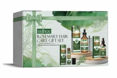 Natürliche Haar- und Hautpflege: Rosmarinöl 3-teiliges Set - 100% rein, stimuliert Haarwachstum, Geschenkbox.