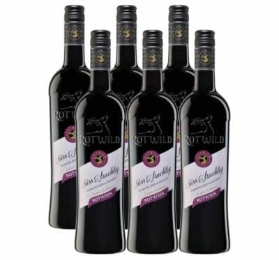 Rotwild Dornfelder & Regent: Süß, fruchtig, Brombeere, Himbeere, Cassis. Ideal für Grillabende, Partys und zu Käse, Pizza, Pasta.