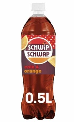 SCHWIPSCHWAP: Koffeinhaltiges Cola-Orange Getränk in recycelten Flaschen. Erfrischend und umweltfreundlich zugleich!