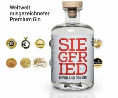 Siegfried Gin vorn Genieße den preisgekrönten Siegfried Gin - ein einzigartiger Gin-Genuss für Kenner.