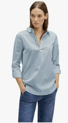 Street One Damen Longbluse: Stilvolles Streifenmuster für einen lässig-eleganten Look. Jetzt trendigen Style sichern!