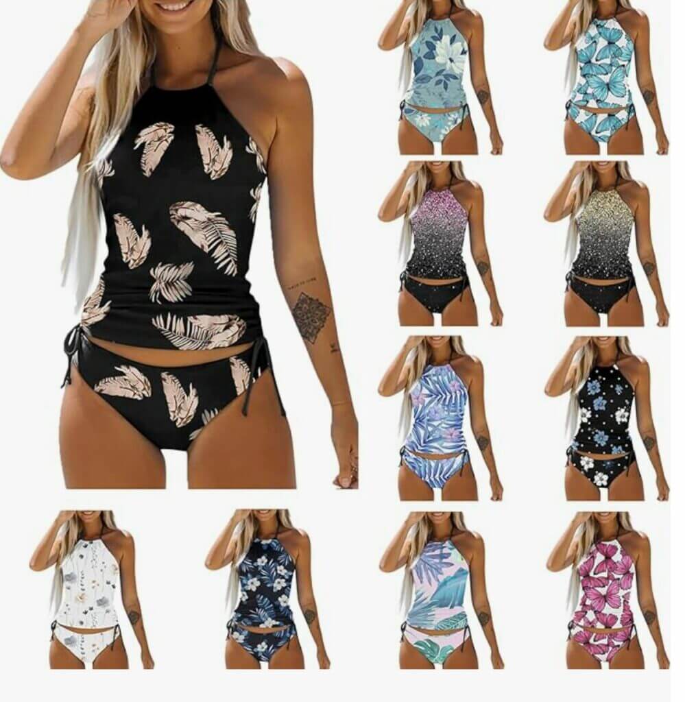 Damen Tankini Badeanzug Set – 55% Rabatt