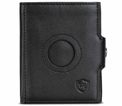 VON HEESEN Slim Wallet: Elegantes Schwarz, XL Münzfach, Airtag-Fach. Stilvoll, sicher, praktisch für den Alltag.