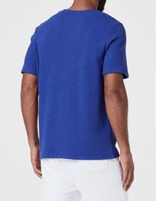 BOSS Waffle T-Shirt in Bright Blue: Elegante Logo-Stickerei, bequemer Baumwoll-Mix, perfekt für stilbewusste Männer.