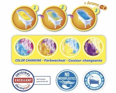 INKEE Craze Funny Faces Badekugeln mit Farbwechsel