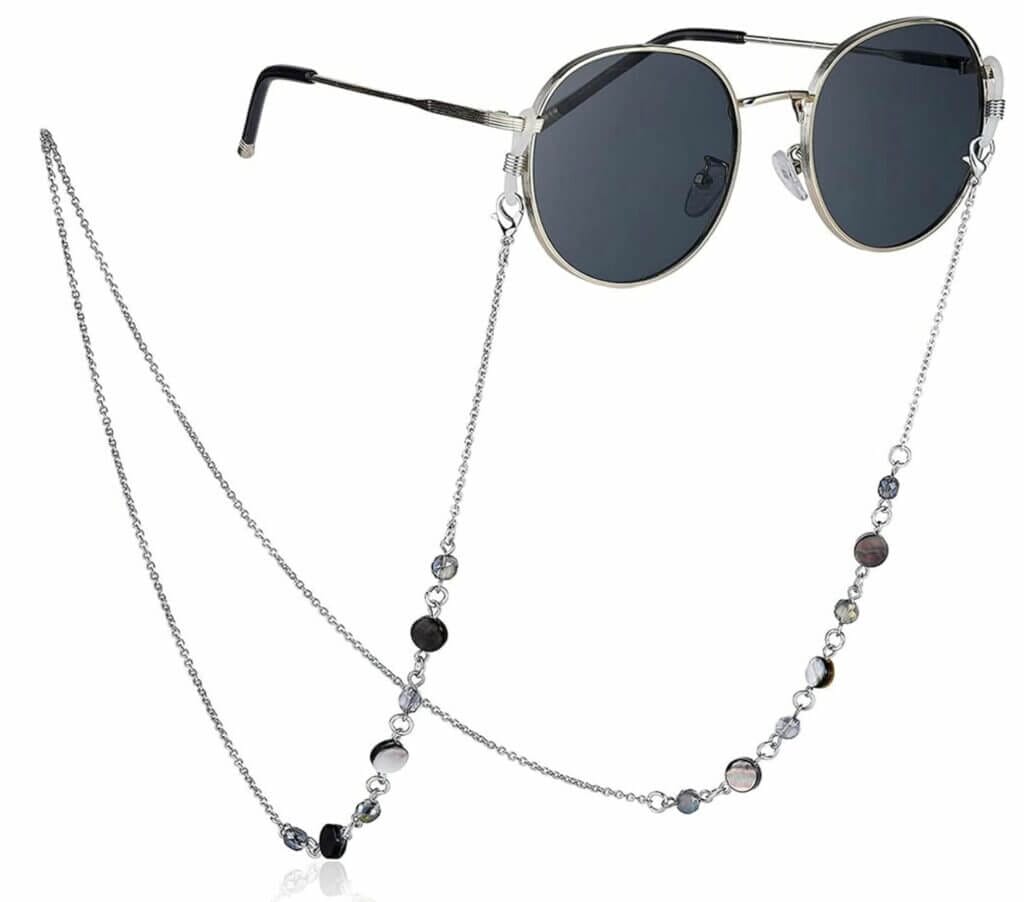 LIKGREAT Brillenkette Damen - Perlenkette Für Lesebrille & Sonnenbrille, Nickel Frei