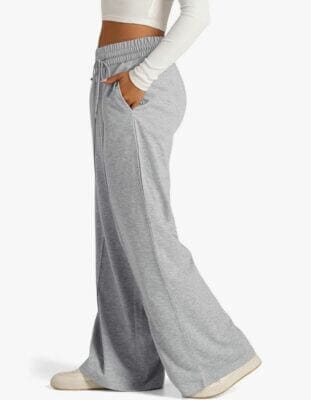 Wide Leg Jogginghose in grau