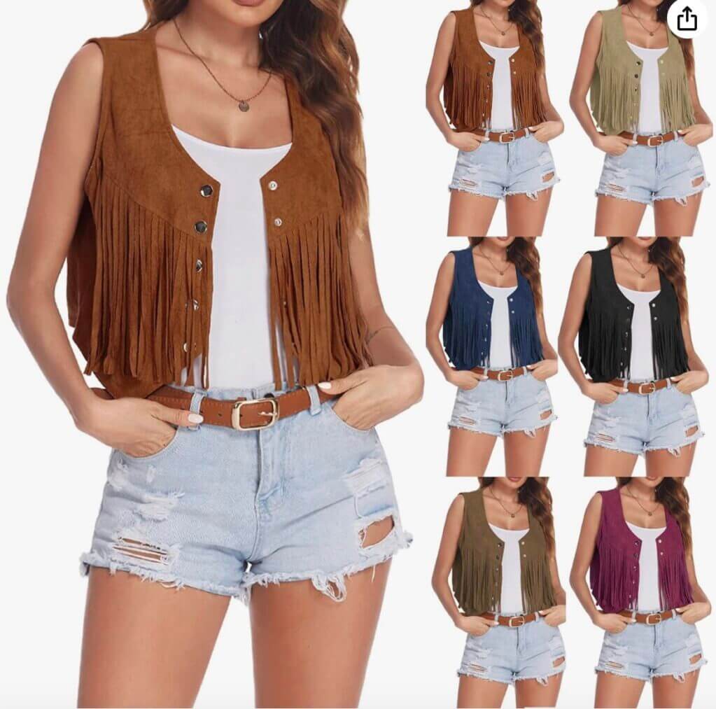 Damen Quasten Weste – 50% Rabatt