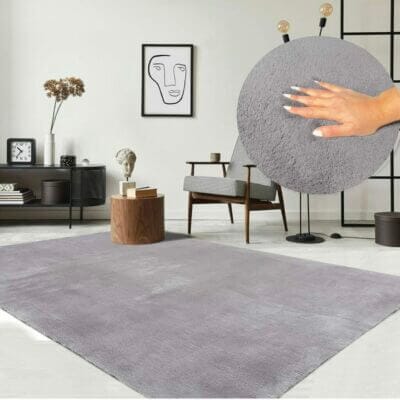the carpet Relax kuscheliger Kurzflor Teppich, Anti-Rutsch Unterseite