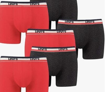 levis boxer shorts in rot und schwarz