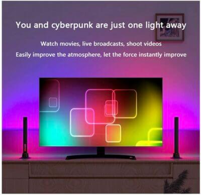 MIWATT 32CM LED Light Bar RGBIC am TV