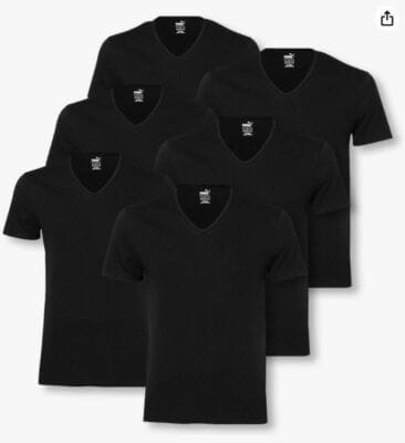 PUMA 6er Pack Basic V-Neck T-Shirt