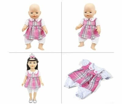 Vordas Puppenkleidung für Baby Born Puppen und andere