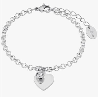 Entdecke s.Oliver Damen Armband aus Edelstahl mit Kristall, verstellbar. Perfektes Geschenk in eleganter Box.