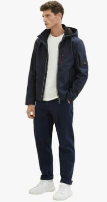 TOM TAILOR Softshelljacke für Herren mit Innenfleecefutter