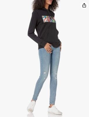 Disney Marvel Amazon Essentials Disney | Marvel Damen Fleece-Kapuzenpulli, Übergröße, mit Marvel-Print, warm und stilvoll.